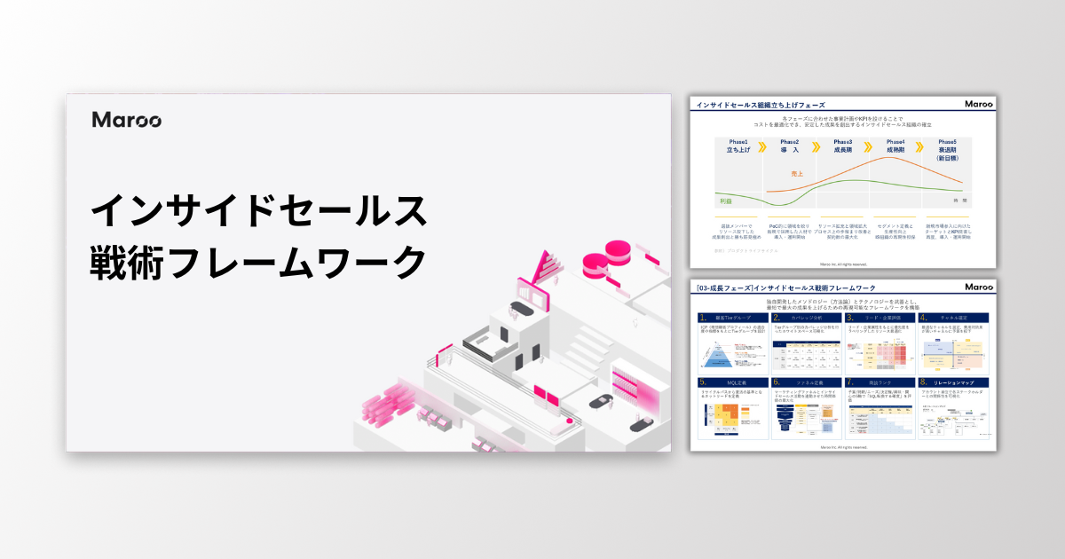 100超のプロジェクトから体系化した「インサイドセールス戦術フレームワーク」