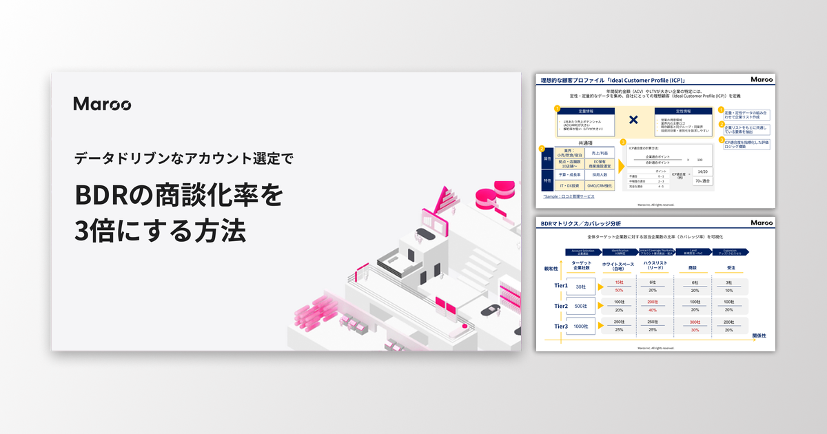 データドリブンなアカウント選定でBDRの商談化率を3倍にする方法